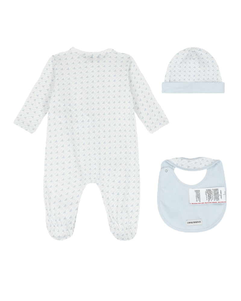 Baby Boys Blue Logo 3 Piece Gift Set