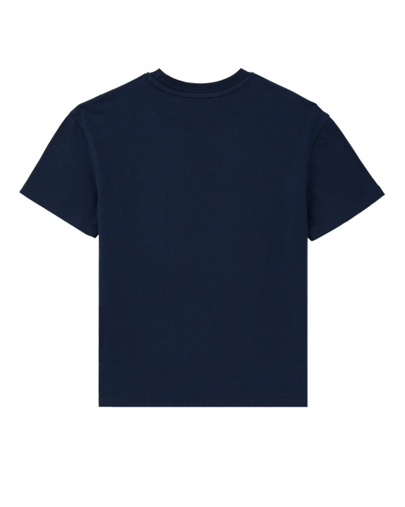 Navy Embroidered Turtle T-Shirt