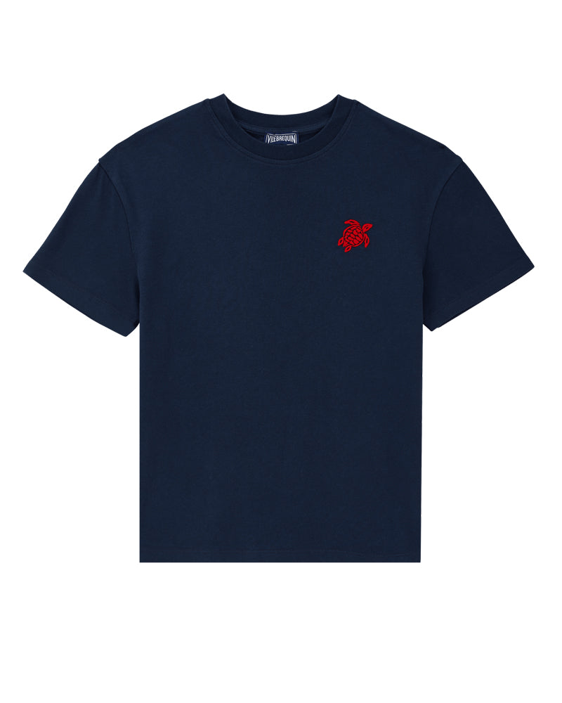 Navy Embroidered Turtle T-Shirt