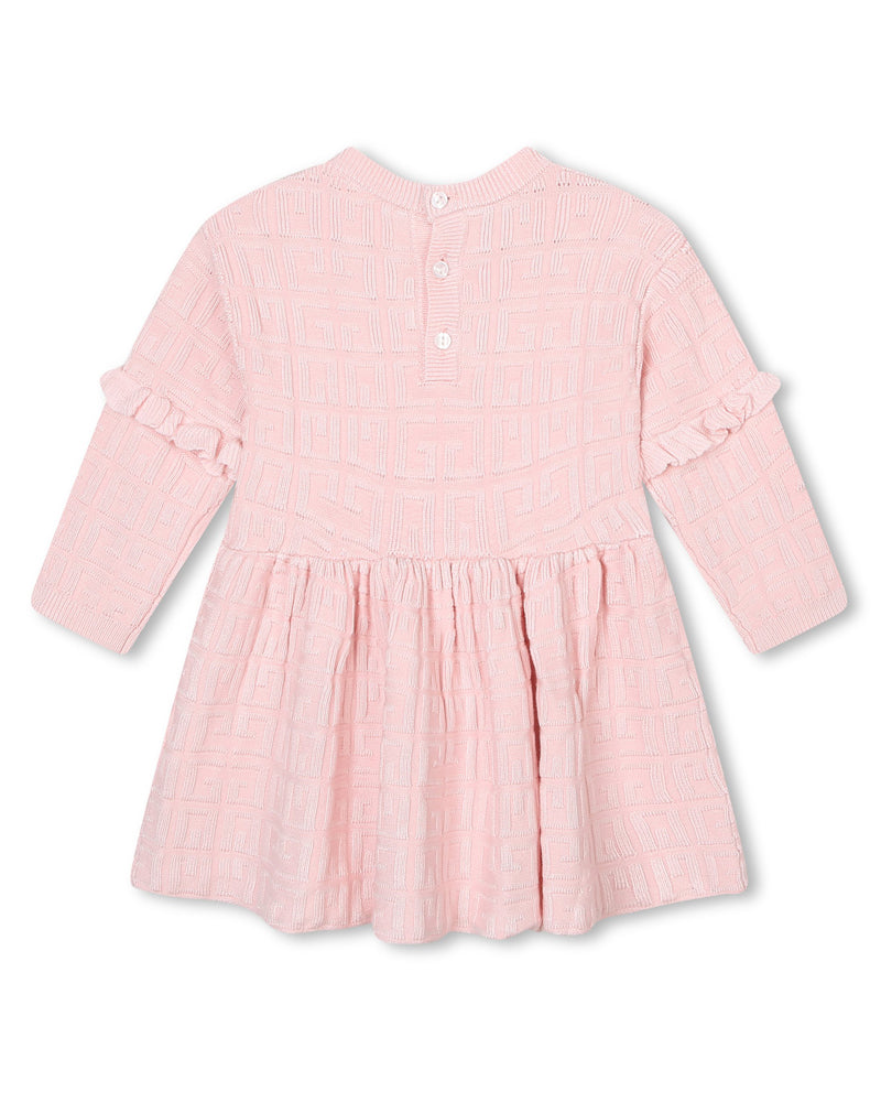 Baby Girls Pink Knit 4G Dress