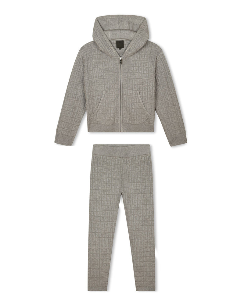 Givenchy Girls Grey Knit 4G Tracksuit