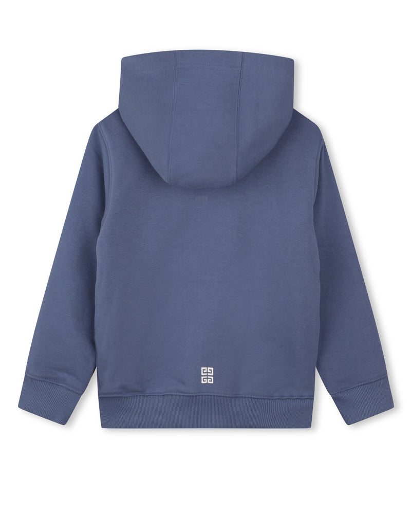 Boys Blue Varsity Zip Sweater