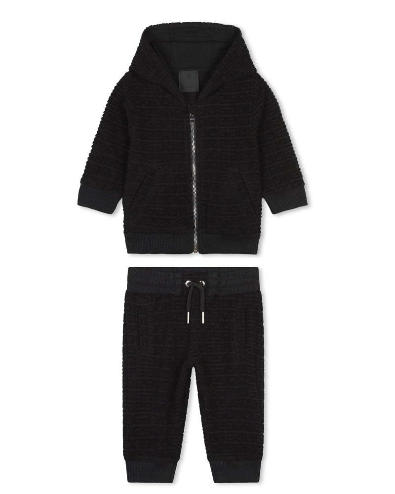 Baby Black 4G Terry Tracksuit