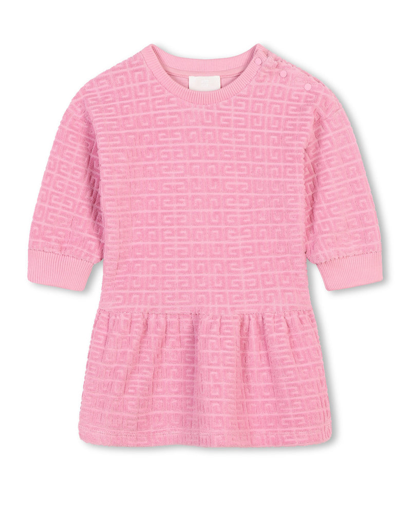 Baby Girls Pink 4G Terry Dress