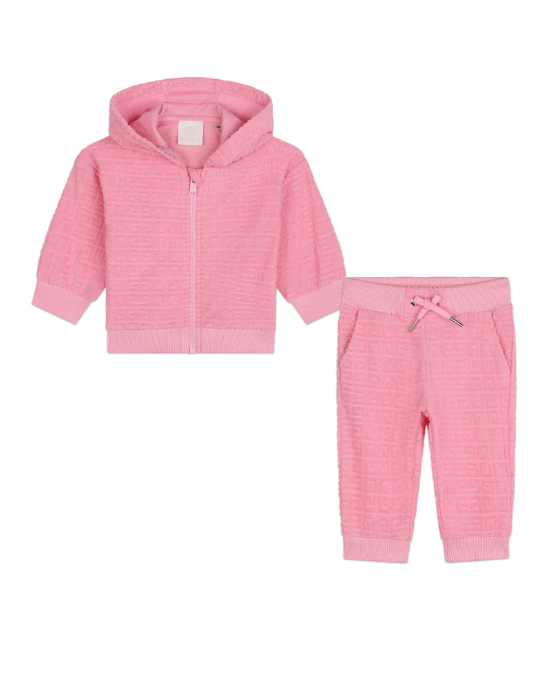 Baby Girls Pink 4G Terry Tracksuit