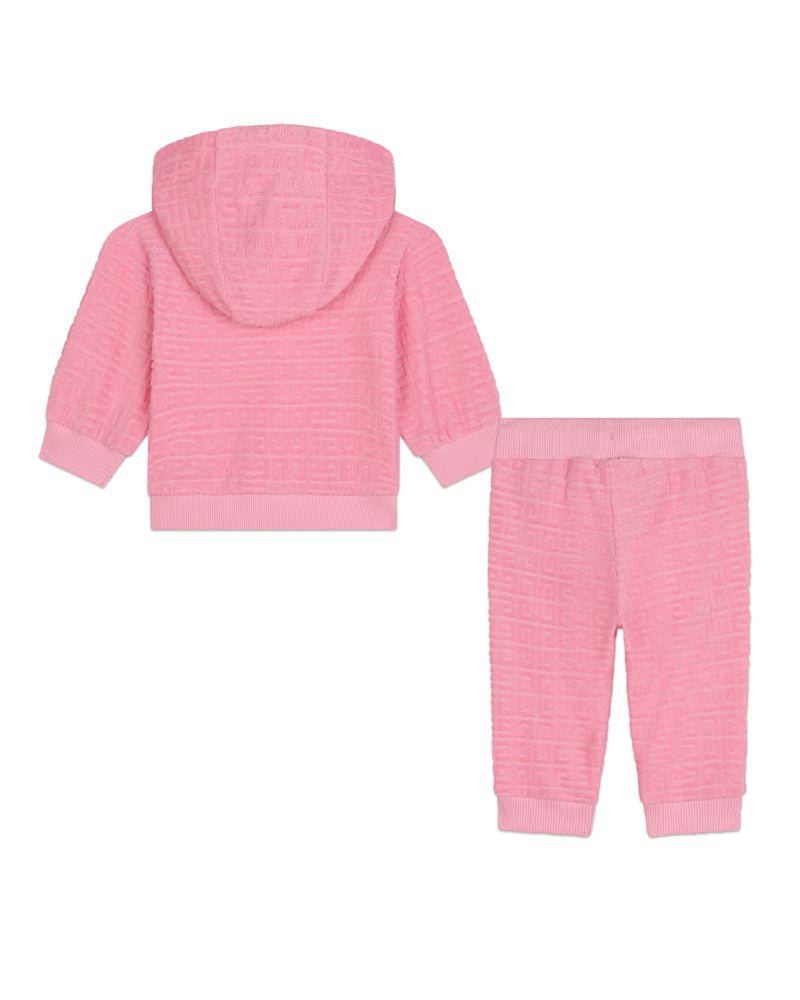 Baby Girls Pink 4G Terry Tracksuit