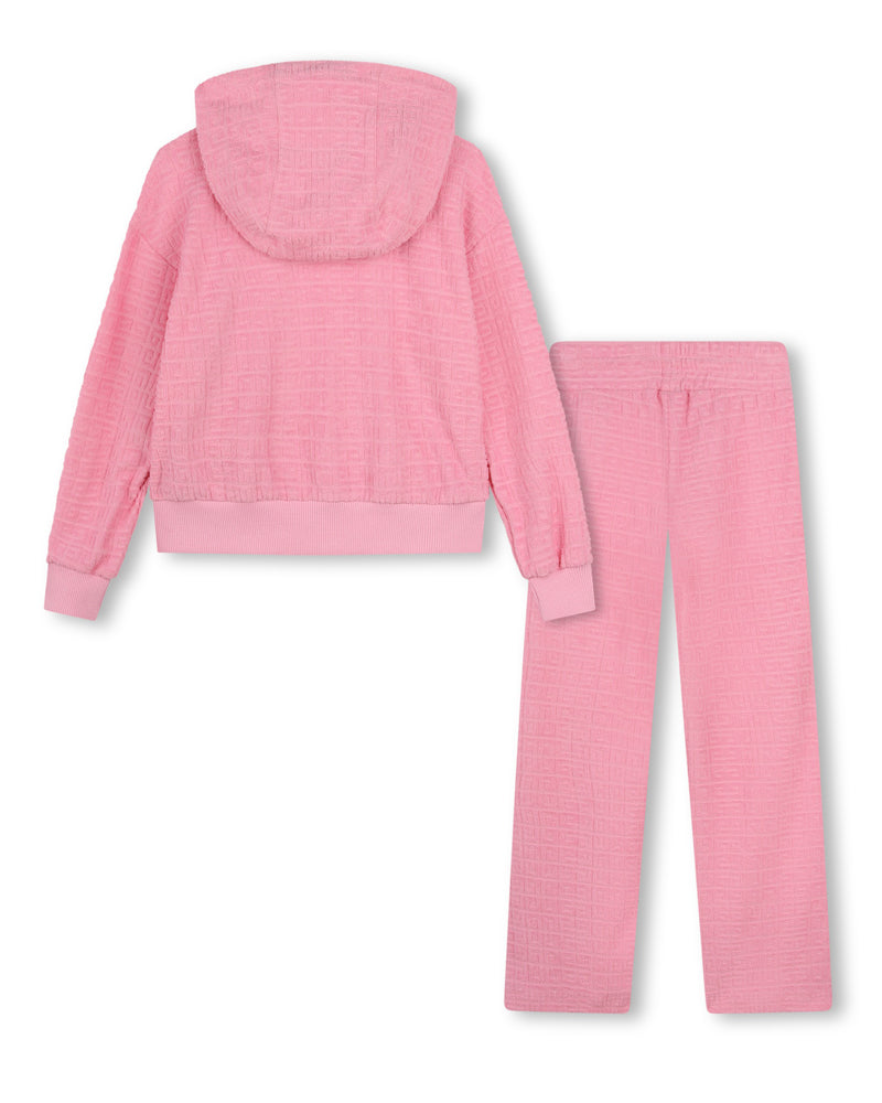 Girls Pink 4G Terry Tracksuit