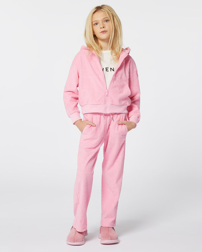 Girls Pink 4G Terry Tracksuit