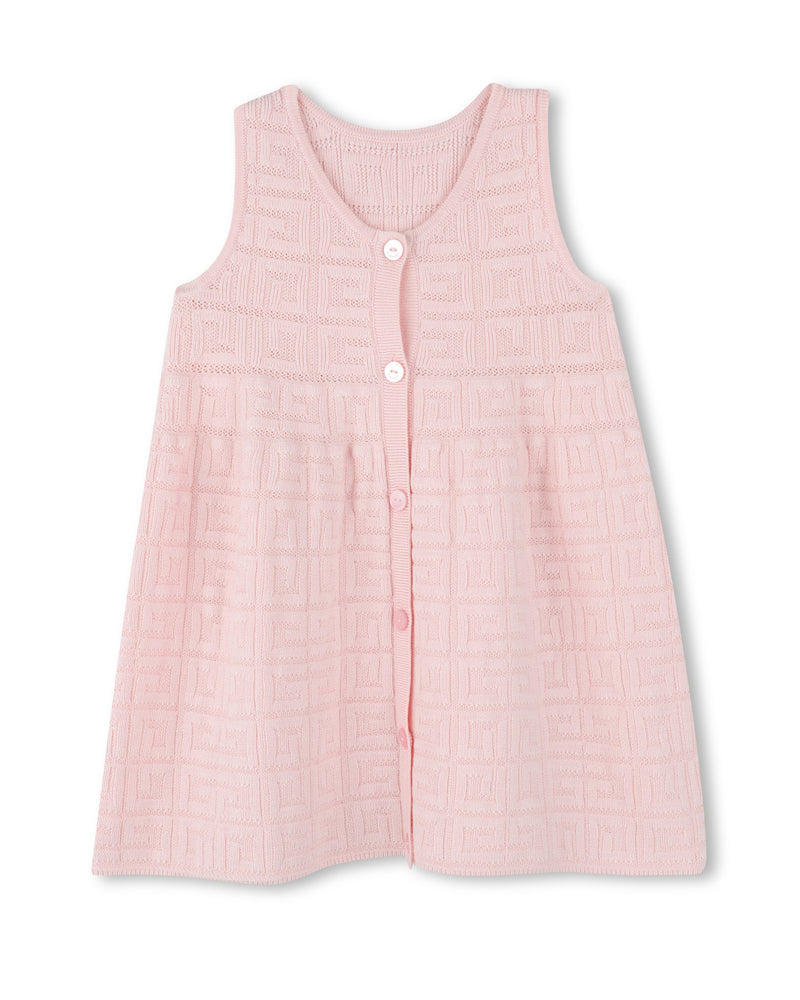 Givenchy, Baby Girls Pink Knit 4G Dress - Main Image