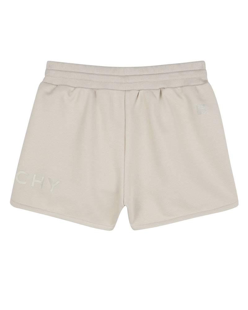 Girls Beige Logo Shorts