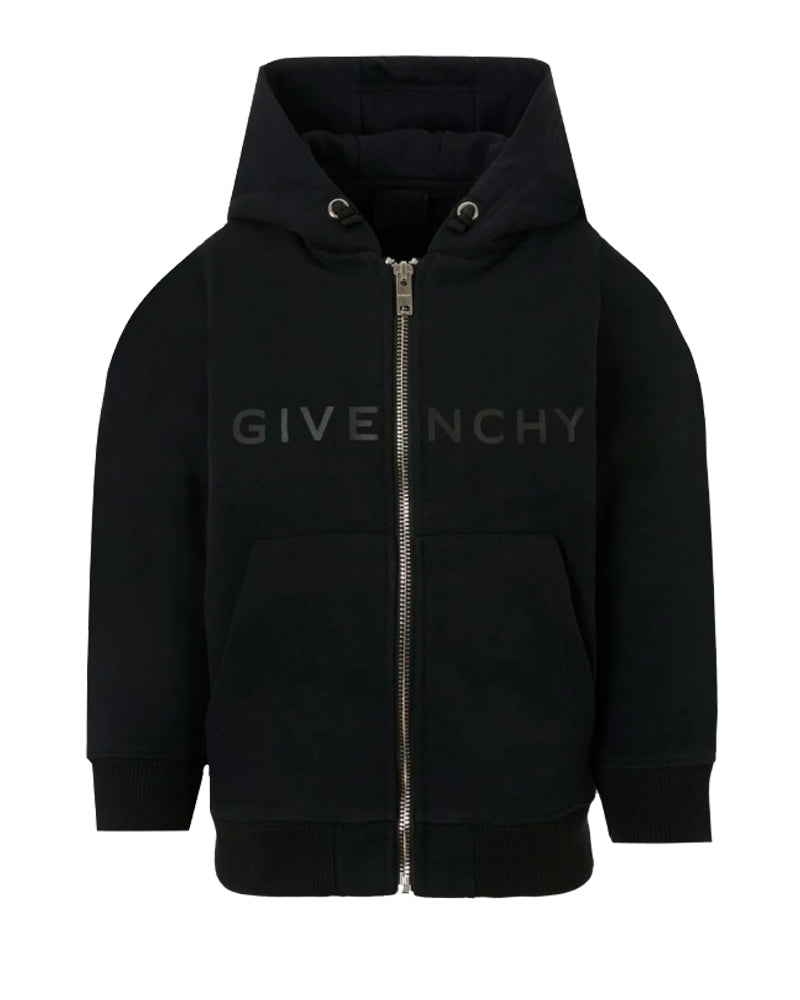 Givenchy Kids Black Zip Logo Sweater