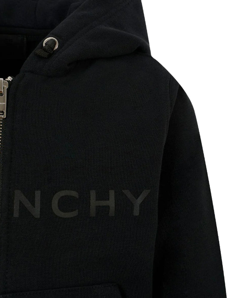 Black Zip Logo Sweater