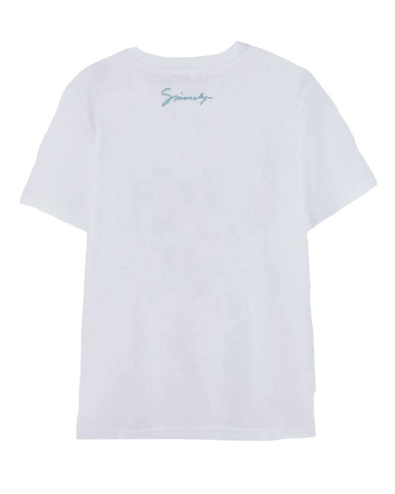 Boys White Graphic T-Shirt