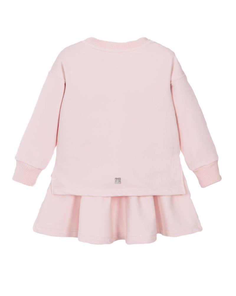 Girls Pink Logo Sweater Dress