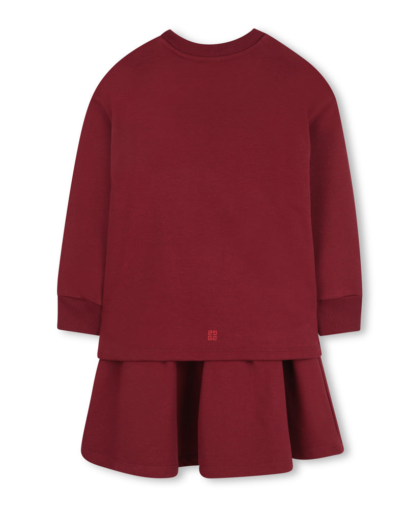 Girls Red Logo Sweater Dress