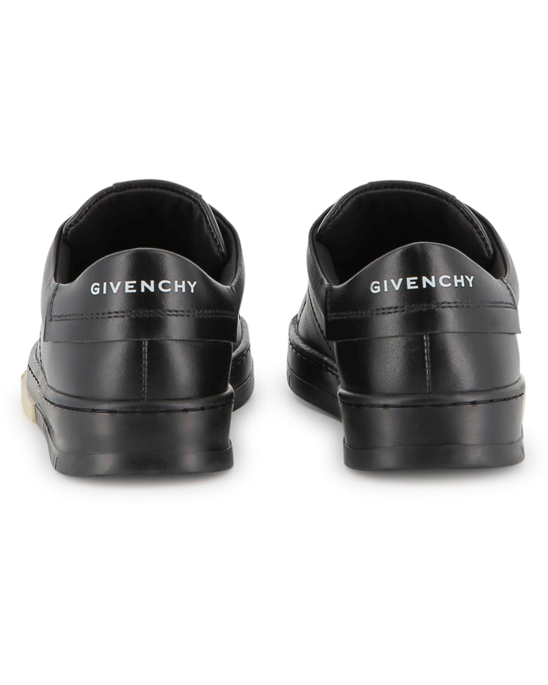Black Leather Sneakers