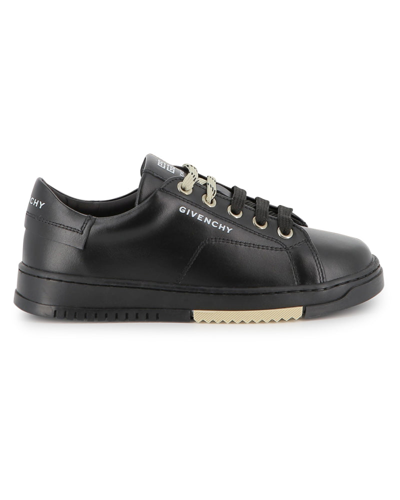 Black Leather Sneakers