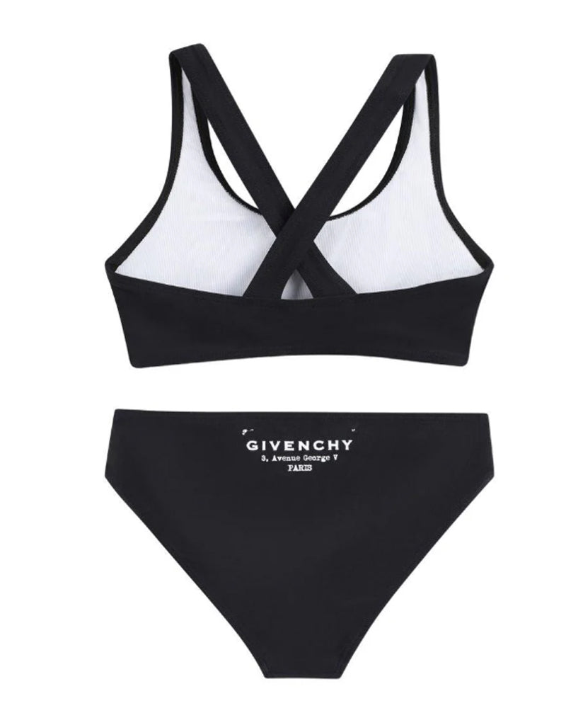 
  
    Givenchy
  
 Girls Black Logo Bikini