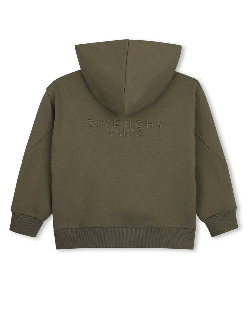 
  
    Givenchy
  
 Boys Green Embroidered Logo Zip Up Hoodie