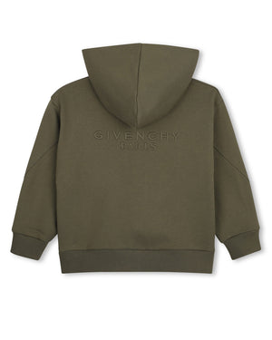 
  
    Givenchy
  
 Boys Green Embroidered Logo Zip Up Hoodie