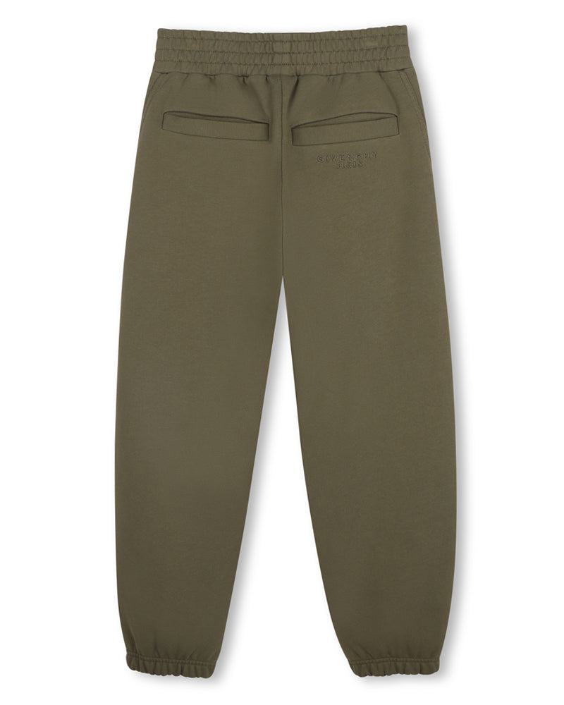 
  
    Givenchy
  
 Boys Green Embroidered Logo Track Pants