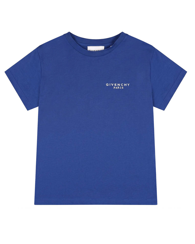 
  
    Givenchy
  
 Boys Blue Embroidered Logo T-Shirt