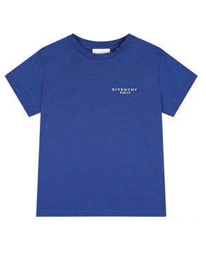 
  
    Givenchy
  
 Boys Blue Embroidered Logo T-Shirt
