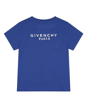 
  
    Givenchy
  
 Boys Blue Embroidered Logo T-Shirt
