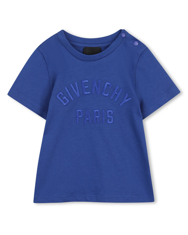 
  
    Givenchy
  
 Baby Boys Electric Blue Embroidered Logo T-Shirt