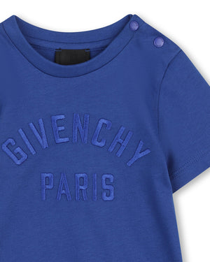 
  
    Givenchy
  
 Baby Boys Electric Blue Embroidered Logo T-Shirt