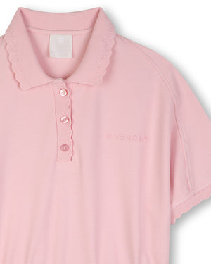 
  
    Givenchy
  
 Girls Pink Cotton Piqué Polo Dress