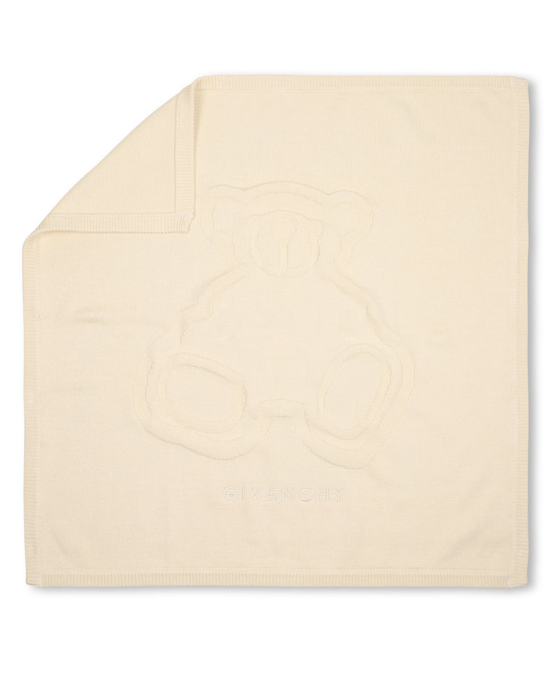 
  
    Givenchy
  
 Baby Beige Knitted Blanket & Teddy Gift Set