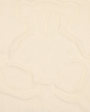 
  
    Givenchy
  
 Baby Beige Knitted Blanket & Teddy Gift Set