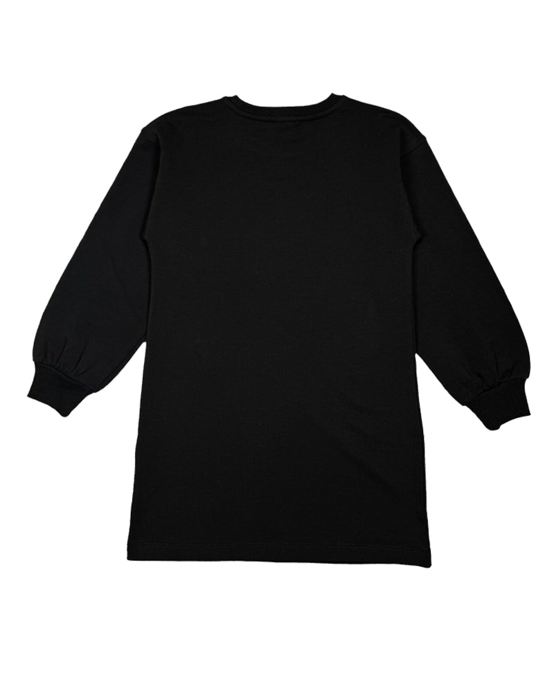 Girls Black Heart Sweater Dress