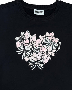
  
    Moschino
  
 Girls Black Heart Sweater Dress