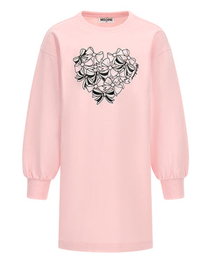 
  
    Moschino
  
 Girls Pink Heart Sweater Dress