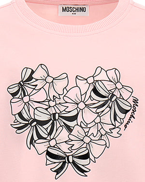 
  
    Moschino
  
 Girls Pink Heart Sweater Dress