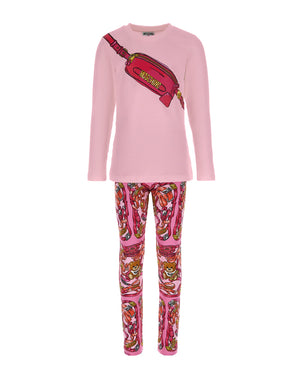 
  
    Moschino
  
 Girls Pink Top & Legging Set