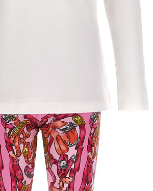 
  
    Moschino
  
 Girls White Top & Legging Set