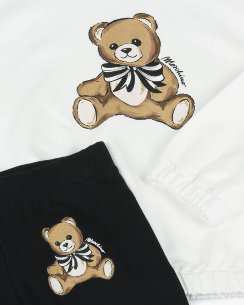 Girls White Sweater &amp; Legging Set