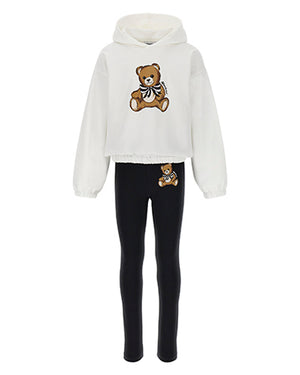 
  
    Moschino
  
 Girls White Sweater & Legging Set