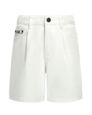 
  
    Moschino
  
 Girls White Denim Shorts