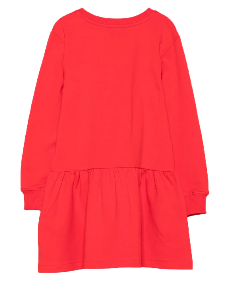 Girls Red Bear Sweater Dress
