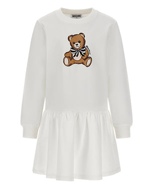 
  
    Moschino
  
 Girls White Bear Sweater Dress
