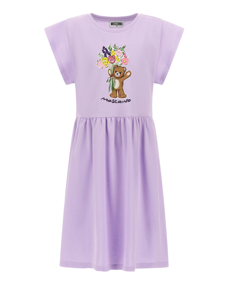 
  
    Moschino
  
 Girls Purple Bear Dress