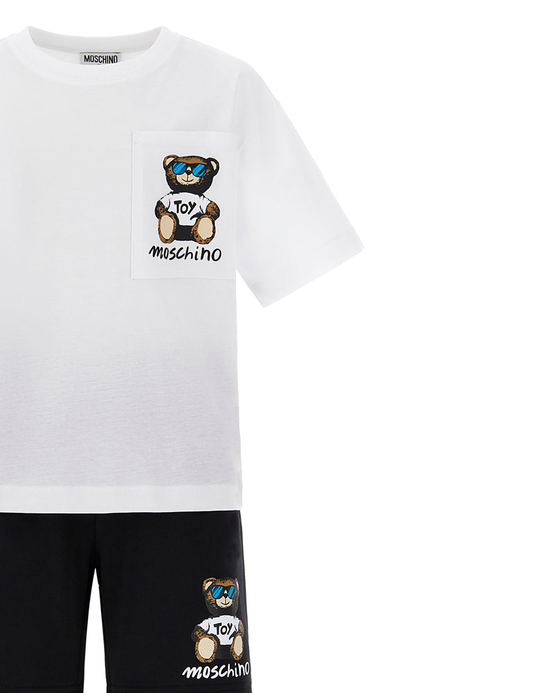 Boys White T &amp; Short Set