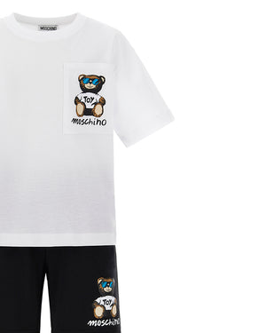 
  
    Moschino
  
 Boys White T & Short Set