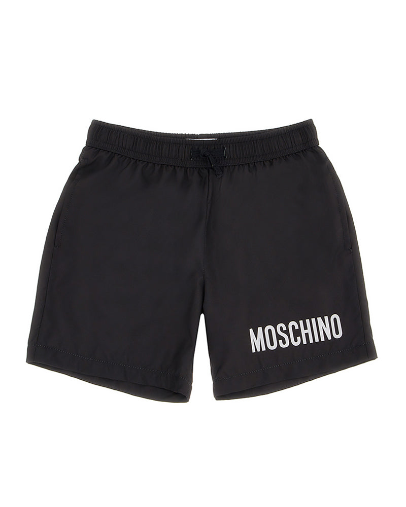 Boys Black Logo Swim Shorts