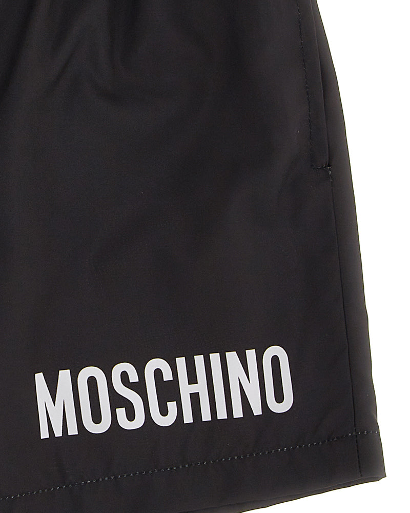 Boys Black Logo Swim Shorts