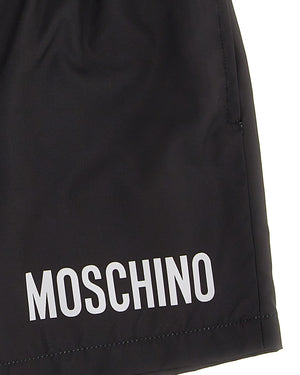 
  
    Moschino
  
 Boys Black Logo Swim Shorts